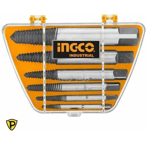 Set 6 pz Estrattori INGCO per Viti Bulloni Prigionieri Rovinati e Spezzati Cover