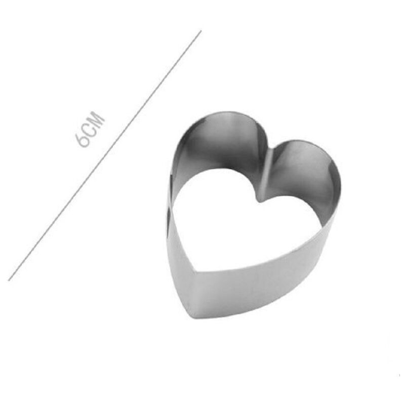 Trade Shop Traesio - Trade Shop - set 6 stück herzformen für torten kekse kuchen design formen 6 cm 98932 -