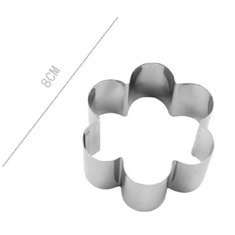 Trade Shop - SET 6 STÜCK KUCHENFORMEN BLUME KEKSE KUCHEN DEKORATION FORMEN 8 CM 98928 -