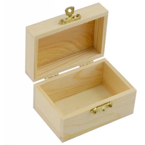 Vetrineinrete® Set 3 scatole in Legno rettangolari per decoupage matrioska cofanetti portagioie intarsiate con Maniglia F47 