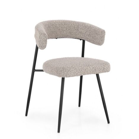 Set 6 Sedie da Pranzo in Fibra Sintetica, Grigio