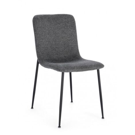 Set 6 Sedie da Pranzo in Fibra Sintetica, Grigio Scuro