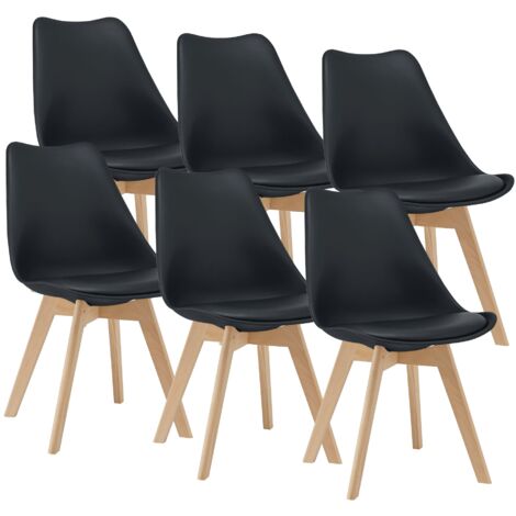 Set 6 Sedie Da Pranzo In Ecopelle Moderna Nordic Lusso Per Cucina E Soggiorno