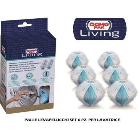 set 6 sfere levapelucchi per lavatrice