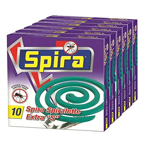 SET 6 SPIRA ZAMPIRONI SPIRALETTE ANTIZANZARA 10 PZ CON 2 SUPPORTI METALLICI
