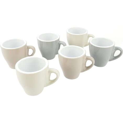 SET 6 TAZZINE TAZZE DA CAFFÈ IN CERAMICA