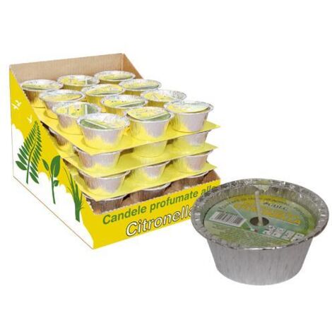 SET 60 PZ DI CERI ALLA CITRONELLA BIG BON ALU Ø 8,5xH4 CM