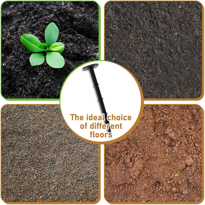 TolleTour 800pcs Piquets de Fixation pour Jardin. l. 160mm Ø3.5mm ancrage au sol en plastique. fixation terre