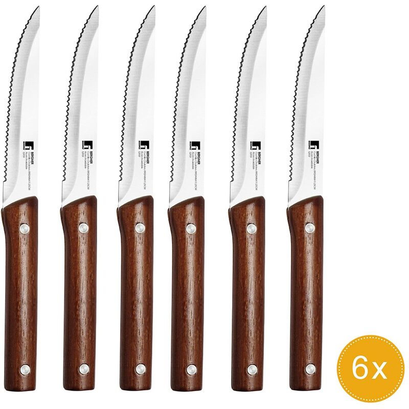 

Bergner - SET 6 PIEZAS CUCHILLOS DENTADOS DE ACERO INOXIDABLE