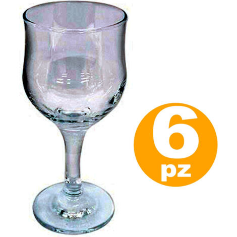 Set 6pz Chaux Tulipes Vitre 20cl Vin Blanc Vin Rouge