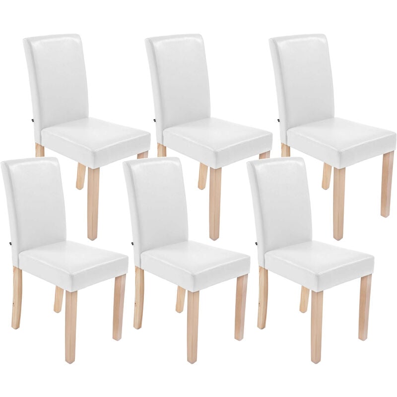 

CLP - Set De 6 Sillas De Comedor Ina Madera Natural Blanco