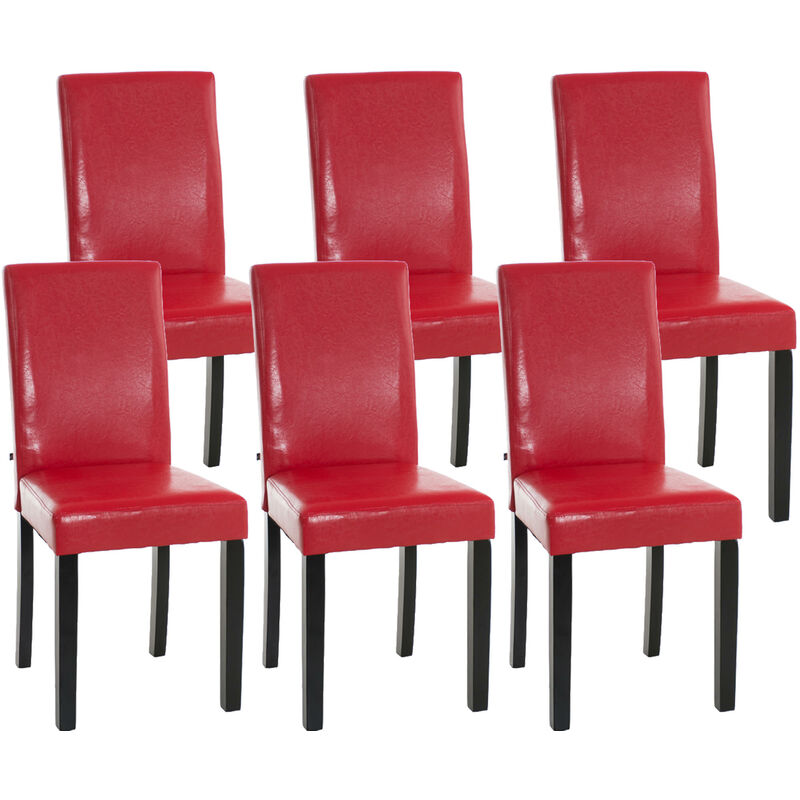 

CLP - Set 6x Sillas de Comedor Ina ~ Base Negra Rojo