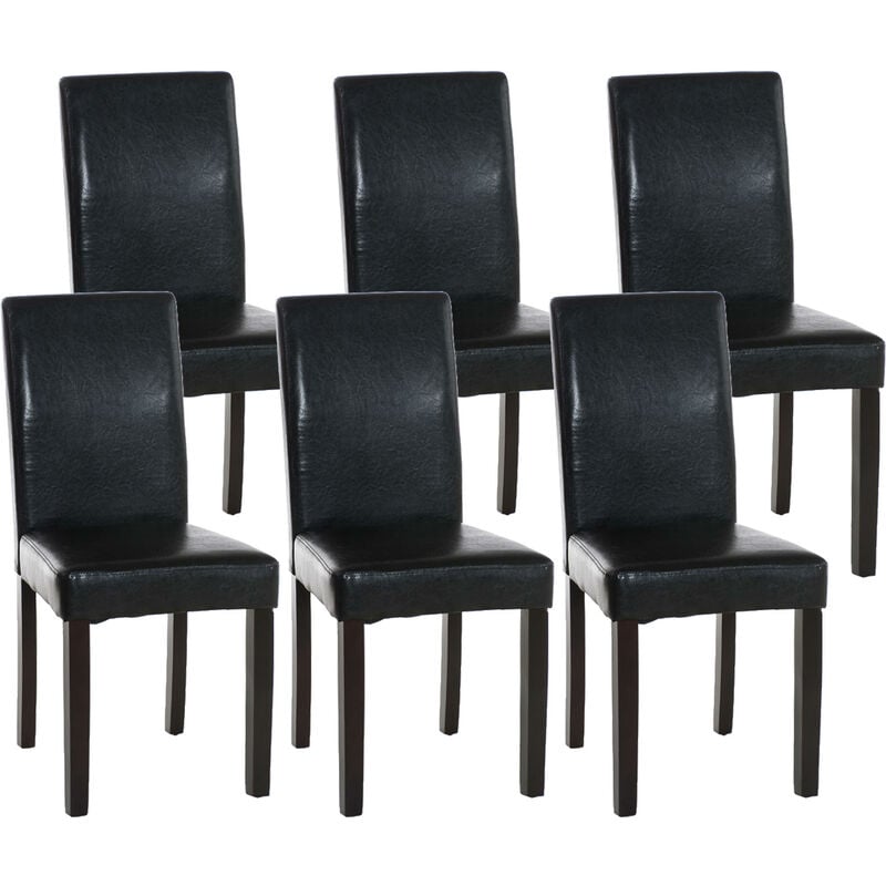 

CLP - Set De 6 Sillas De Comedor Ina ~ Base Marrón Oscuro Negro