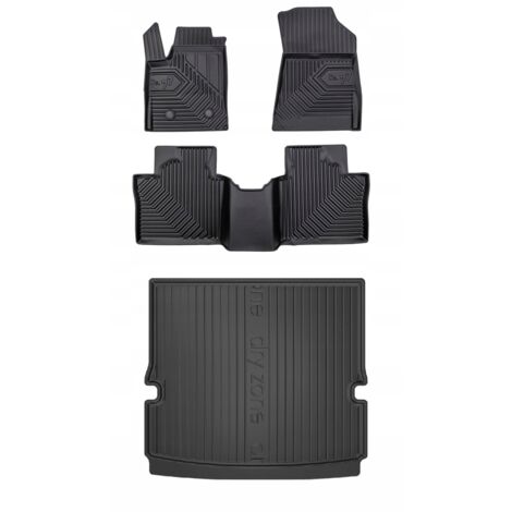 SET 77 Alfombrillas de goma y alfombrilla Renault Espace 6 desde 2023- 7 plazas con