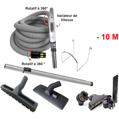 Set 8 accessoires + 1 flexible à variateur de vitesse - longueur au choix (de 8 à 15m) - 10m
