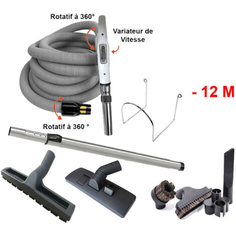 Set 8 accessoires + 1 flexible à variateur de vitesse - longueur au choix (de 8 à 15m) - 12m