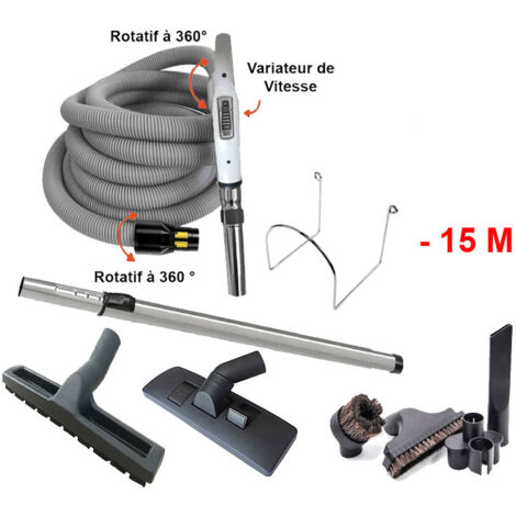 Set 8 accessoires + 1 flexible à variateur de vitesse - longueur au choix (de 8 à 15m) - 15m
