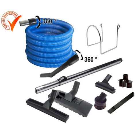 Set 8 accessoires + 1 flexible bleu - longueur au choix (de 3 à 20m) - 14m