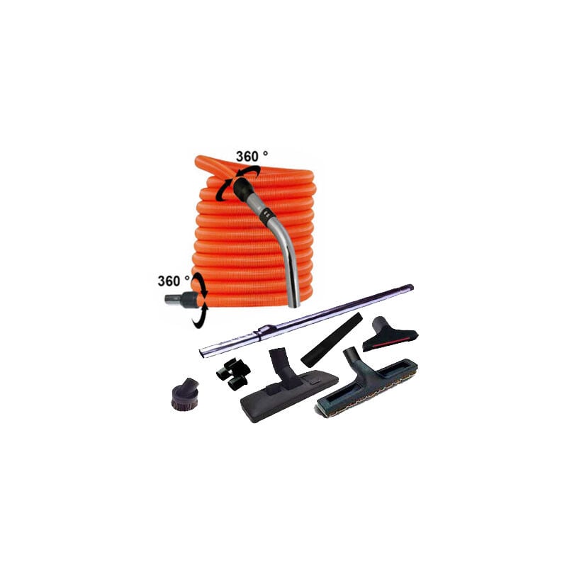 Set 8 accessoires + 1 flexible orange standard - longueur au choix (de 4 à 15m) - 5m