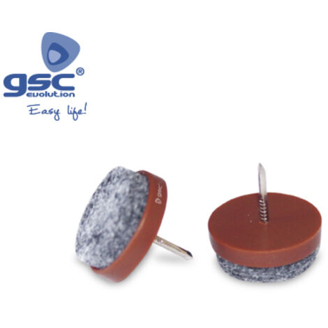 Set 8 feltro tondo con chiodo Ø24mm marrone GSC 003802782