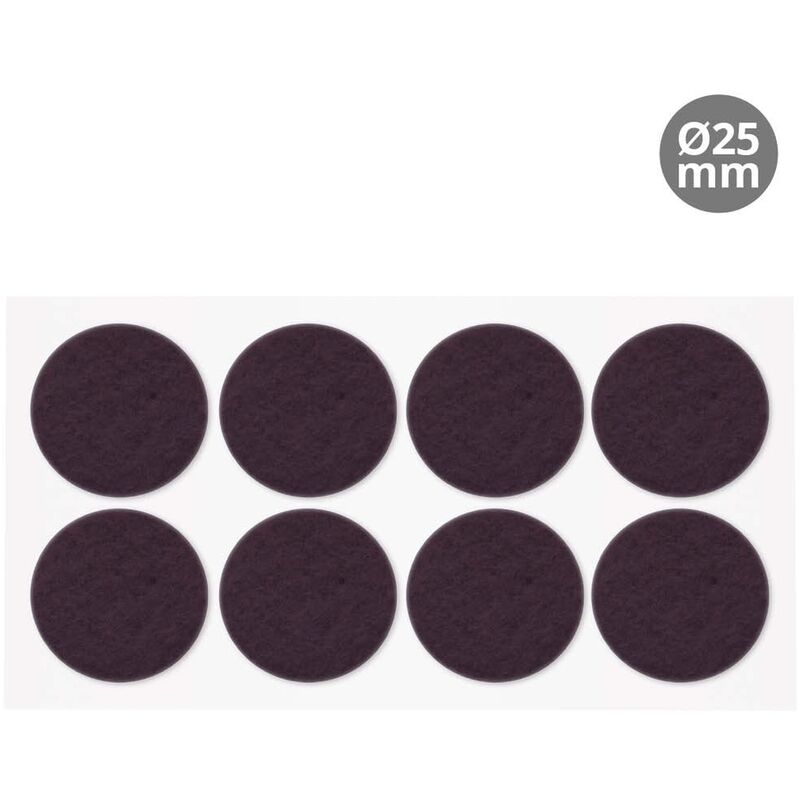 

Set 8 fieltros adhesivos redondos Ø25mm - Marron
