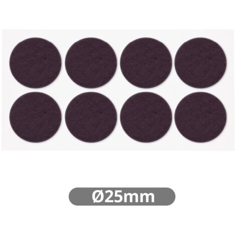 Set 8 fieltros adhesivos redondos Ø25mm Marron GSC 003802759
