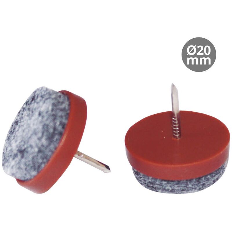 

Set 8 fieltros redondos con clavo Ø20mm - Marron