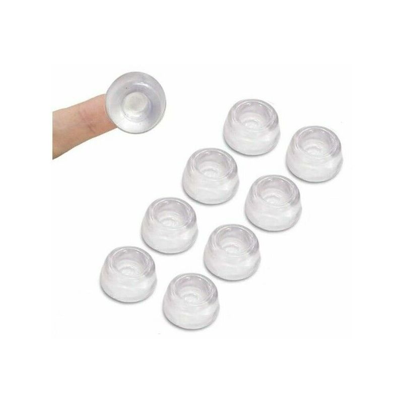 Image of Set 8 gommini trasparenti adesivi paracolpi antiurto diametro 22 mm alt. 10 mm