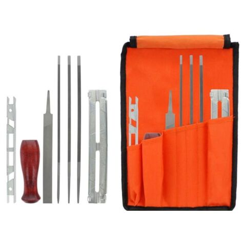 Set 8 Pezzi Affilatrice Lima Affila Catena per motosega manuale affilacatene cod. 968614