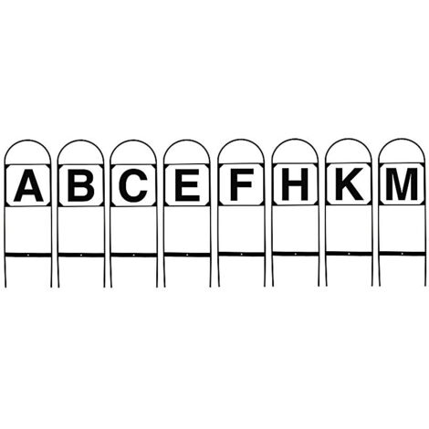 Set 8 pezzi lettere in ferro per campo dressage