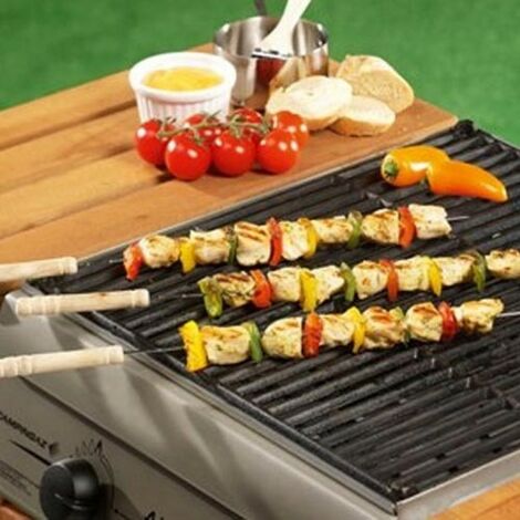 Couteau barbecue lame 20cm manche bois - Sobema Distribution