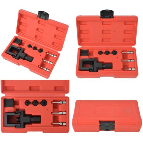 Set 8 pz Attrezzi Rompi Catena e Rivettatura per Motociclette - Rompere catena motocicletta - Rivettatura catena