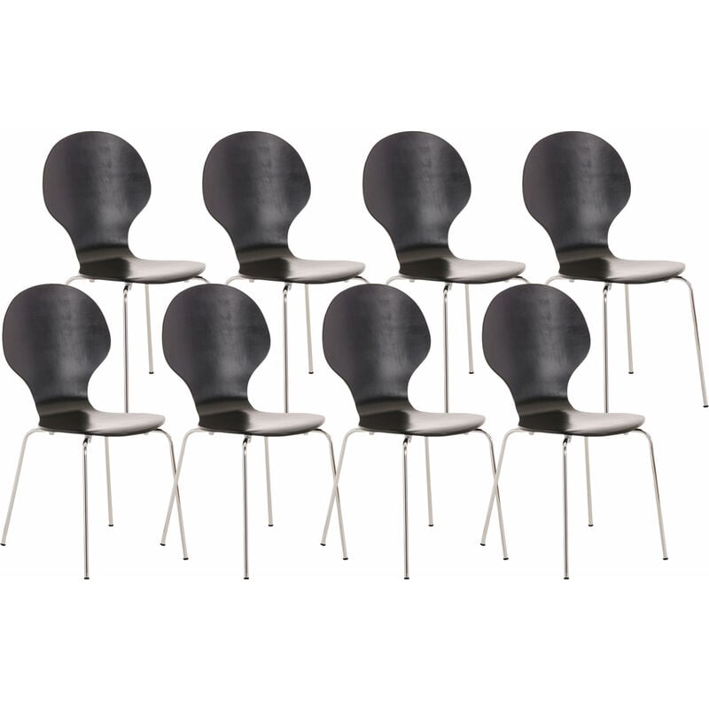 

Set 8x Sillas de Visita Diego Apilable Negro