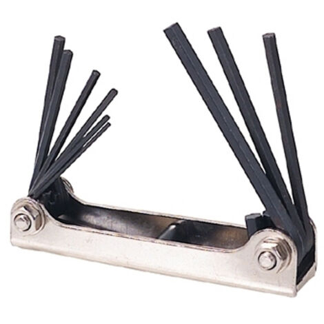 Set 9 Channelle Brugola Hexagonale Brunite Noire Pointe Torx Poche à Main