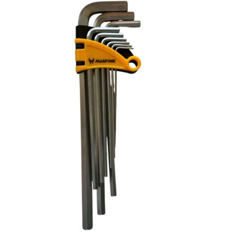 Set 9 Chiavi A Brugola Esagonali Extra Lunghe Da 1.5 mm a 10 mm YX-1006