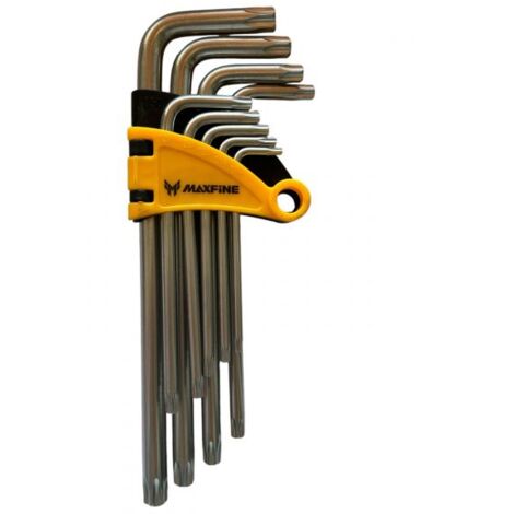 Set 9 Chiavi Torx a L Extra Lunghe Cromo Vanadio Chiavi Da T10 a T50 YX-1002