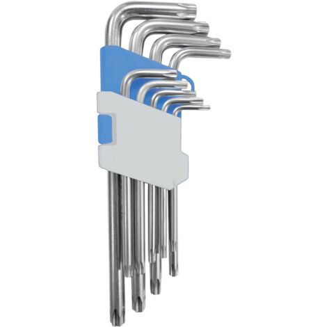 Set 9 llaves torx de T10 a T50