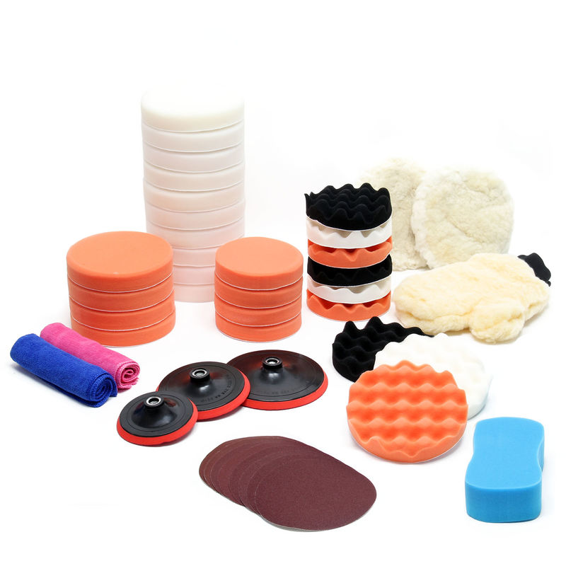 

Set accesorios para pulidora 50 piezas Esponjas de pulido 150mm & 180mm Pulir Encerar Automóvil