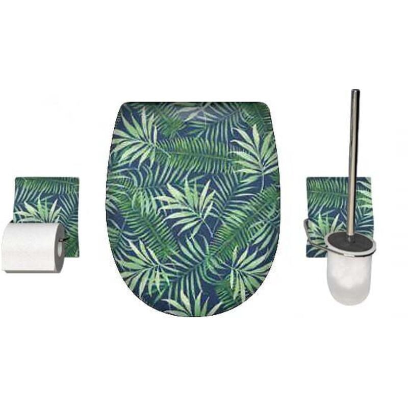 Set accessoire wc Ariane Palme Brillante - descente assistée - déclipsable Olfa