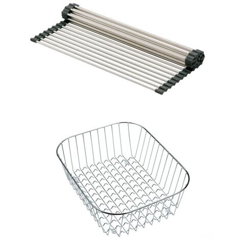 Set accessoires cuves Ariane + éviers Argos, Bell Inox / éviers MRG6, Basis Fragranit avec Rollmat + panier - Franke