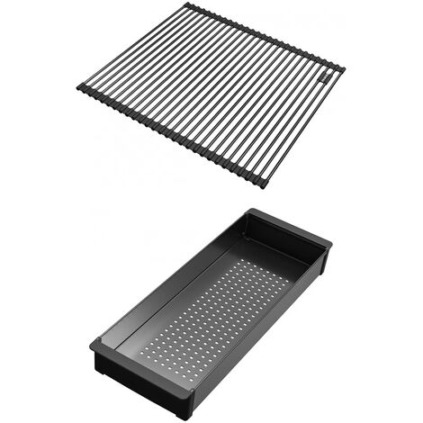 Set accessoires cuves BXM Inox : Rollmat et panier égouttoir Anthracite - Franke