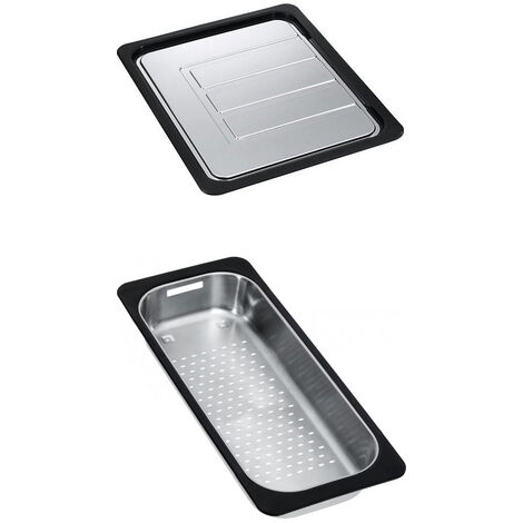 Set accessoires cuves Largo Inox : égouttoir mobile + panier égouttoir - Franke