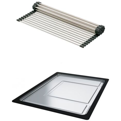Set accessoires cuves Maris1-2, Largo Inox / Maris1-2 + éviers centro Frag : Rollmat + égouttoir - Franke