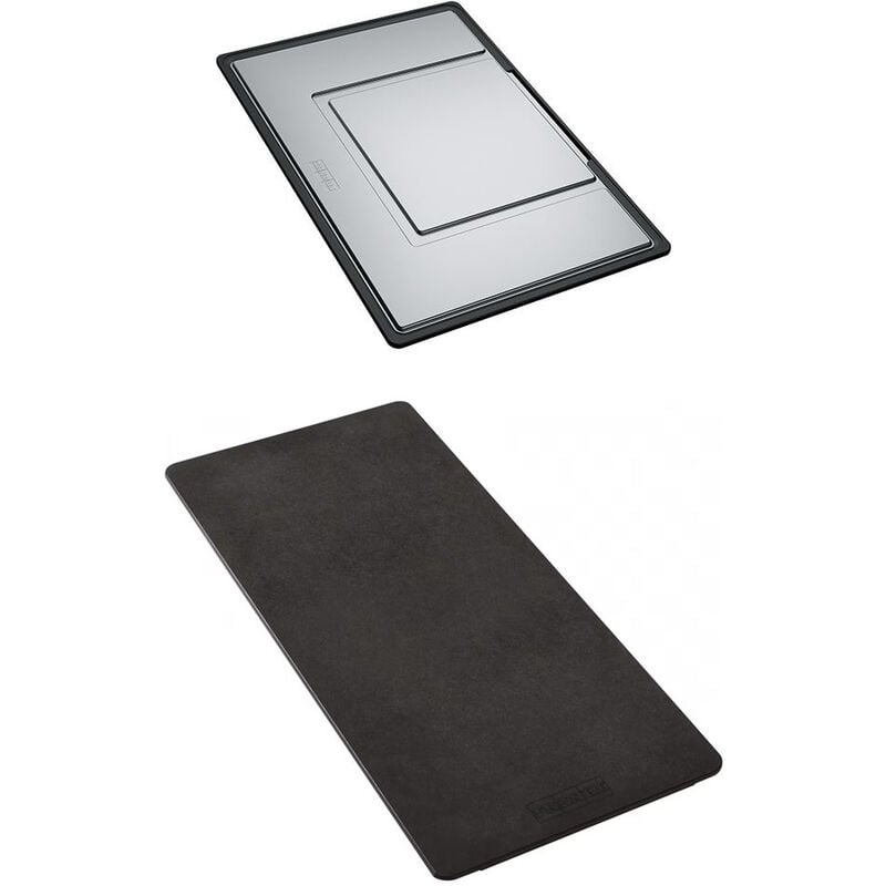 Franke - Set accessoires cuves Mythos Inox : égouttoir + planche