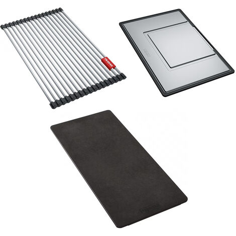 Set accessoires cuves Mythos Inox : Rollmat + égouttoir + planche - Franke