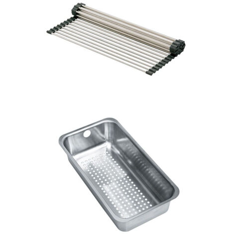 Set accessoires éviers Basis 651 - Fragranit : Rollmat + panier égouttoir - Franke