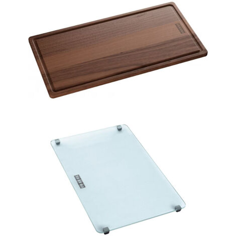 Set accessoires éviers Maris MRG 211 Fragranit : planche en bois + planche en verre - Franke