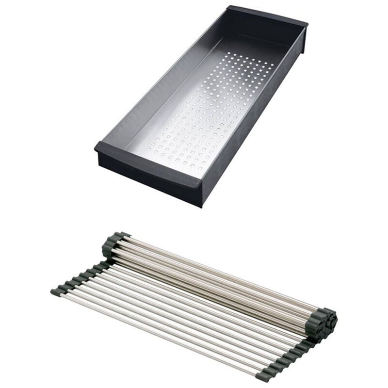 Set accessoires éviers Maris mrk Fraceram : Rollmat + panier égouttoir Franke