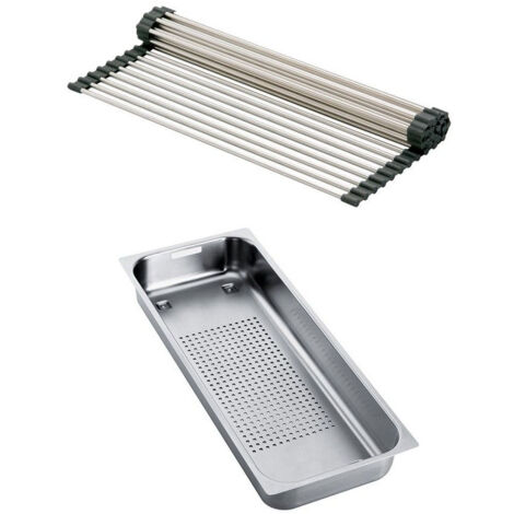 Set accessoires éviers Smart Inox : Rollmat + panier égouttoir - Franke