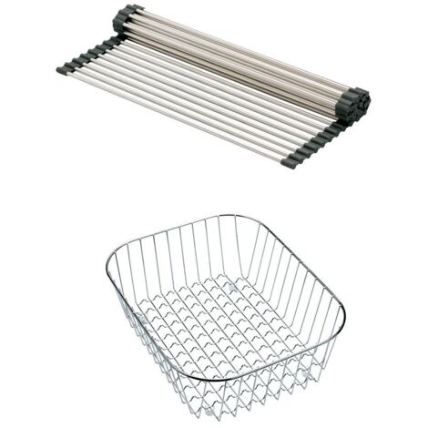 Set accessoires pour éviers de cuisine : Rollmat avec panier fil inox - Franke